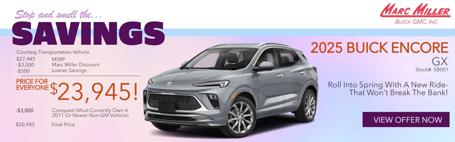 2025 Buick Encore GX Saving Offer